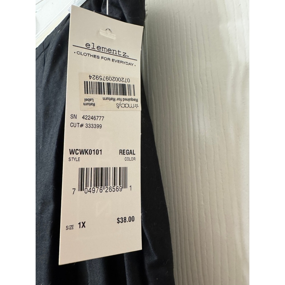 Women's plus size flare skirt, black & white stitching side zipper size 1X NWT - Picture 2 of 7